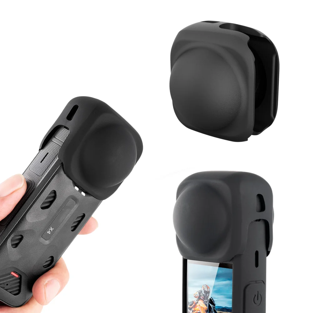 Silikon-Objektivabdeckung für Insta360 X5 X4 X4Air Schutzkappe Zubehör Insta 360 X4 Kamera Anti-Staub Anti-Kratzer Objektivschutz Image