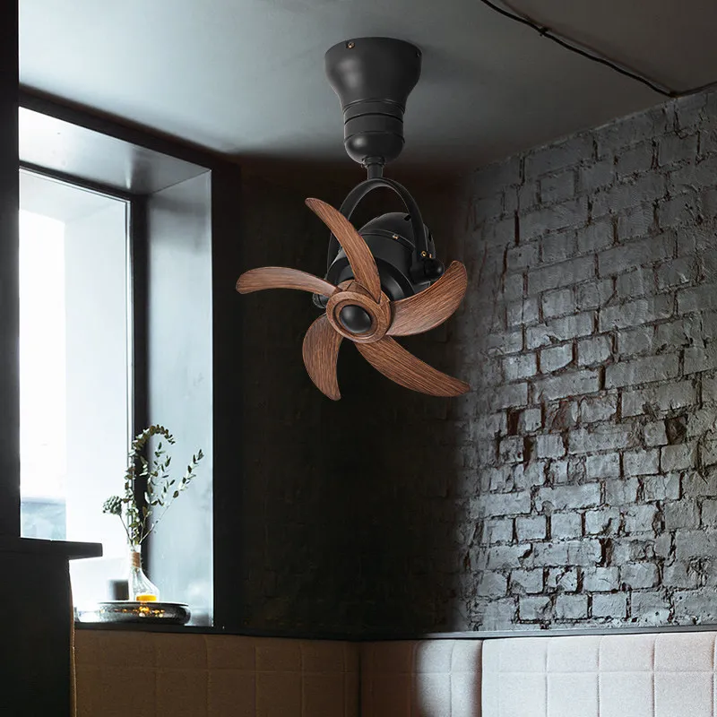 Kleiner Deckenventilator mit beweglichem Kopf, industrieller, wandmontierter, doppelt verwendbarer Deckenventilator mit großem Luftvolumen und ohne Beleuchtung Image