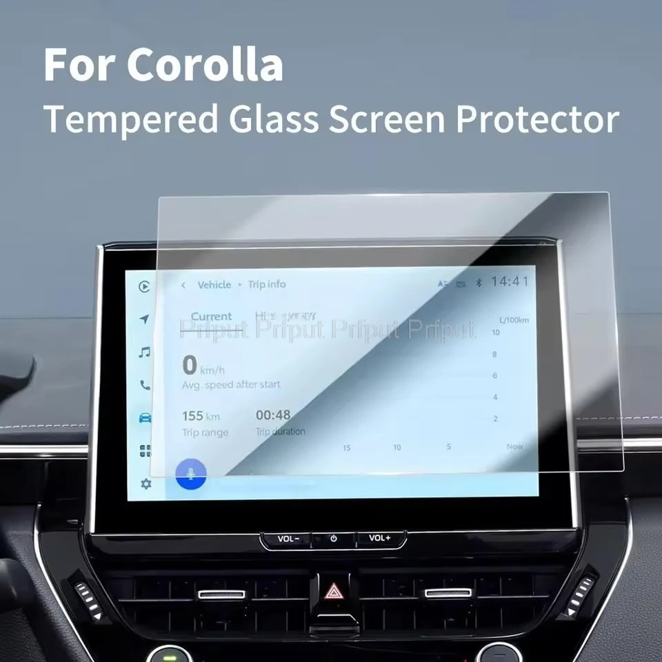Gehärtetes Glas für Toyota Corolla Cross 2023-2026 10,5 Zoll Infotainment Radio LCD GPS Navigation Displayschutzfolie