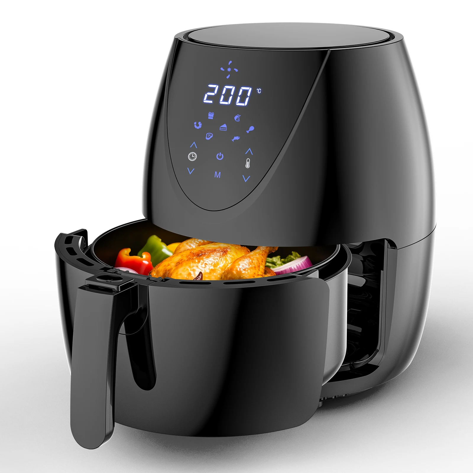 Heißluftfritteuse 4,5L 7-in-1 1500W - 7 Funktionen: Toasten/Air Fry/Braten/Dehydrieren - Spülmaschinenfestes Frittierkorb - Kompakt 30cm Image