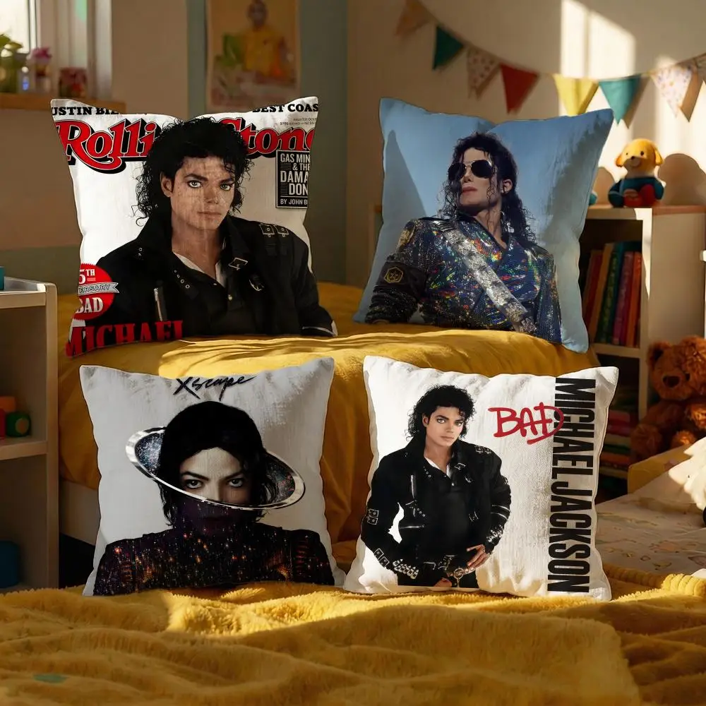 Kissenbezug des Künstlers Michael Jackson, dekorative Kissenbezüge, Sofa-Kissenbezug, 50 x 50 cm, 4-teilig, 45 x 45 cm, 40 x 40 cm, Kissenbezug Image