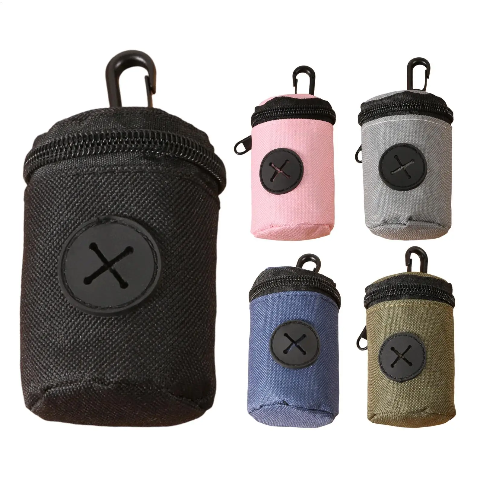 Hundekotbeutelhalter mit Reißverschlussclip, kleine Tasche für Hundekotbeutel, für kleine, mittlere und große Hunderassen, für Zuhause und unterwegs Image