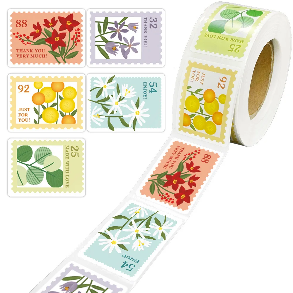 50-500 stücke Ziemlich Blume Muster Dekorative Aufkleber 5 Arten Scrapbooking Stick Label Tagebuch Album Schreibwaren Stempel Aufkleber Image