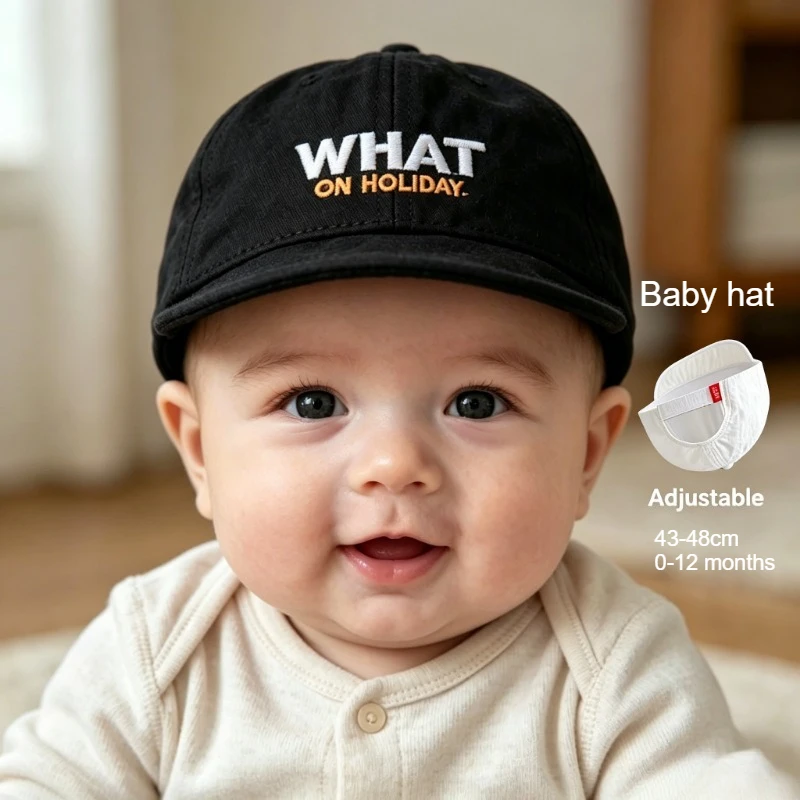 Baby Koreanischer Stil Snapback Kappe 43-48cm Sommer Dünner Atmungsaktiver Sonnenschutz Hut für Jungen Schnell Trocknender Hut Mädchen Kleinkind Kappe Image