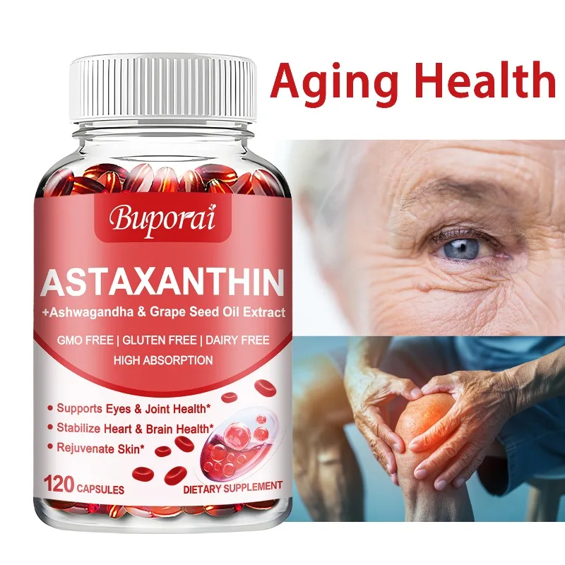 Astaxanthin Capsules - Antioxidant, Supports DNA and Cell Protection, Eye Health, Heart Health and Immune System Support