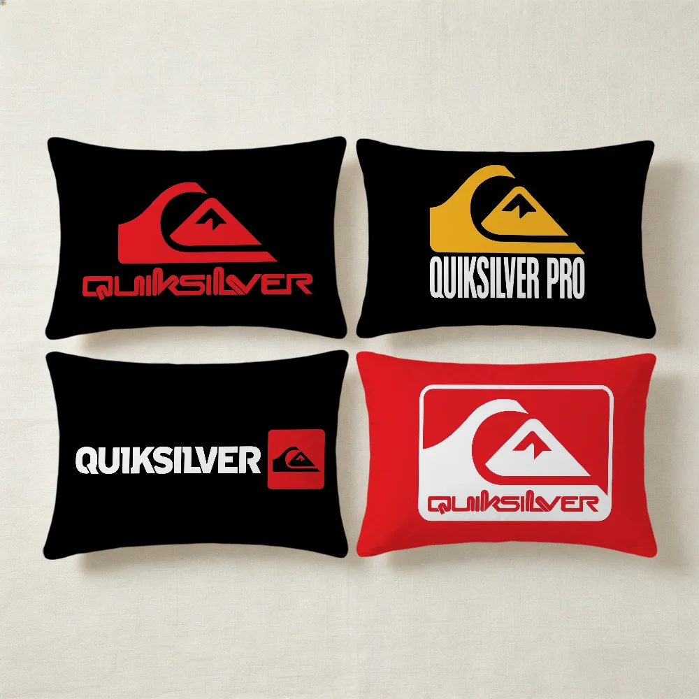 Klassischer Surf-LOGO Q-Quiksilver-Kissenbezug, Hit-Produkt für Zuhause, Sofa, Wohnzimmer, doppelseitiger, weicher, dekorativer Kissenbezug Image