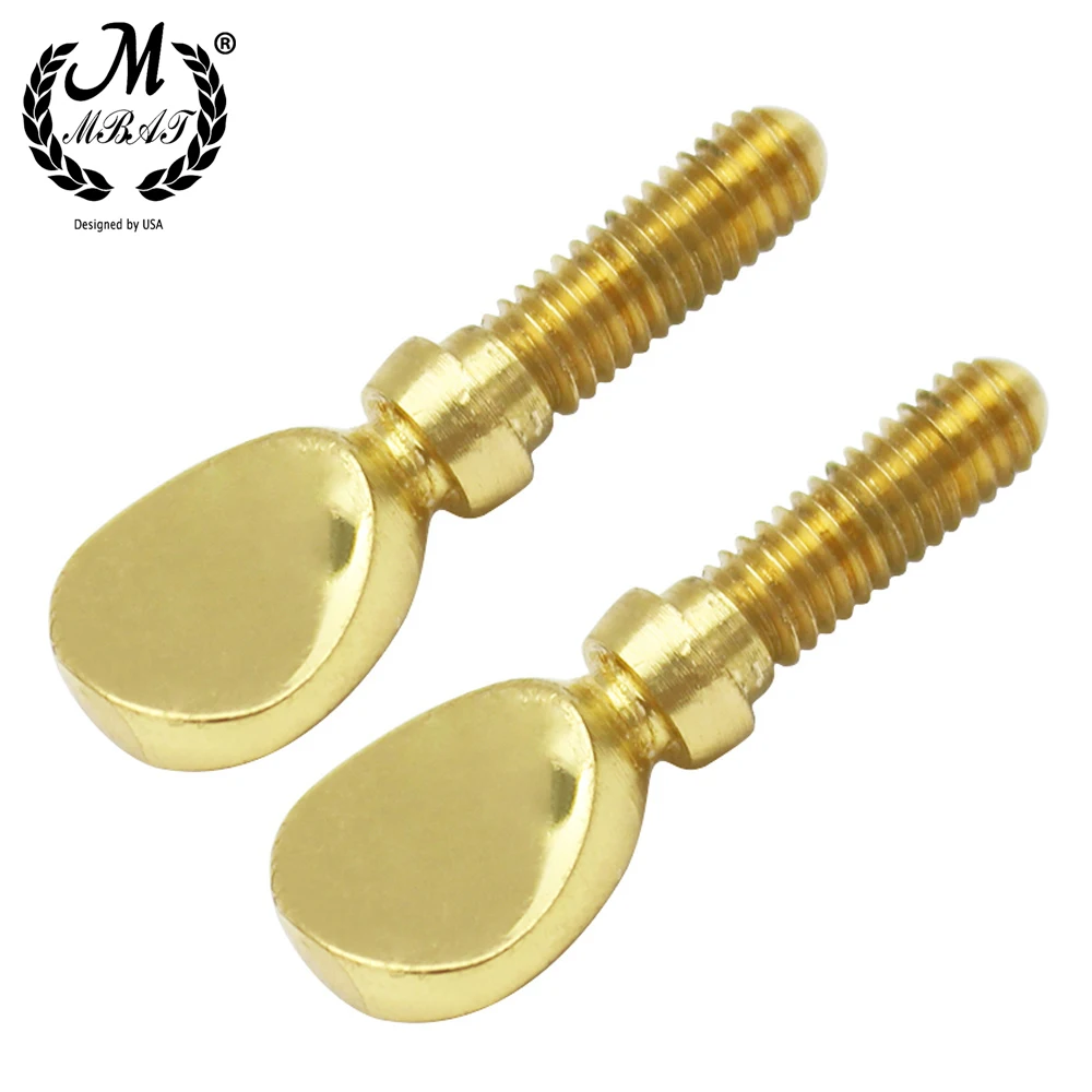 M MBAT 2 Stück Gold Saxophon Halsschraube Anziehschraube Sax Ersatz Werkzeug Teile Holzblasinstrument Zubehör Image