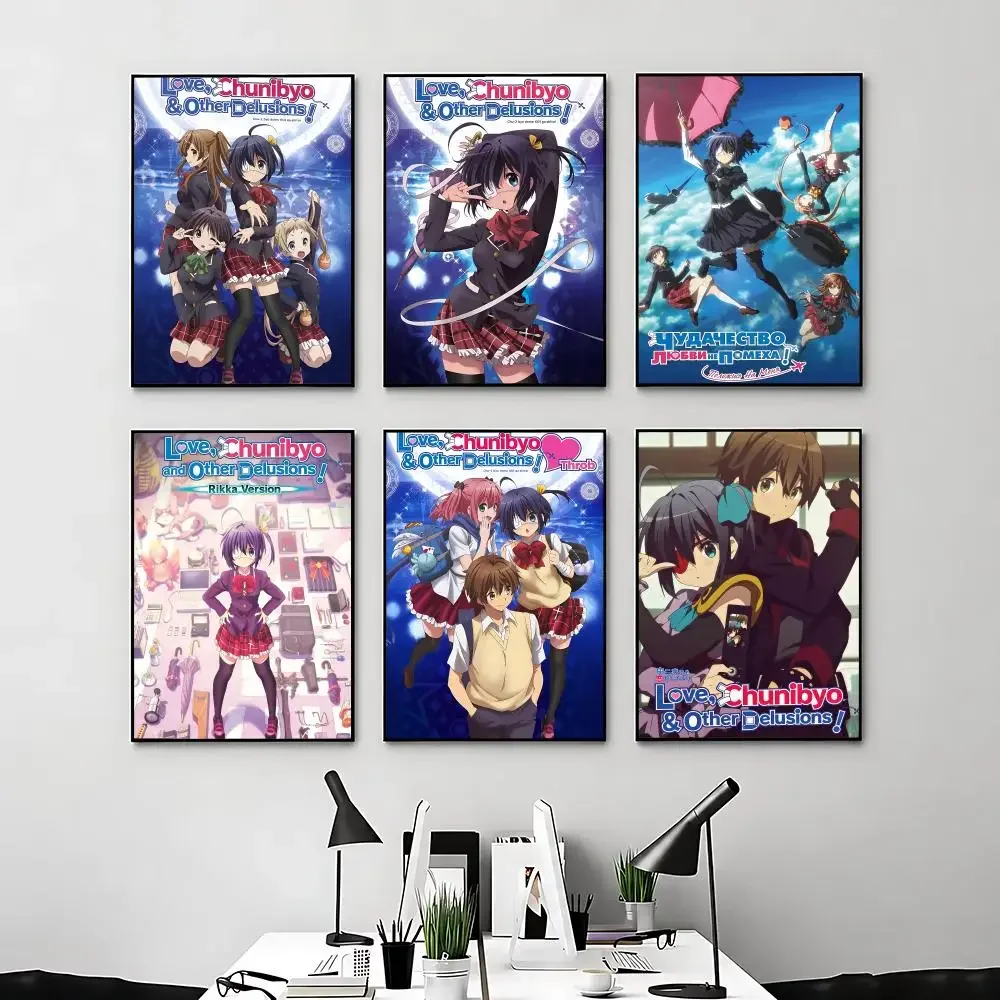 Anime Love, Chunibyo & Other Delusions Poster, Anime-Raumdekoration, Filmrucksack, Wanddekoration, Musik-Wandkunst Image