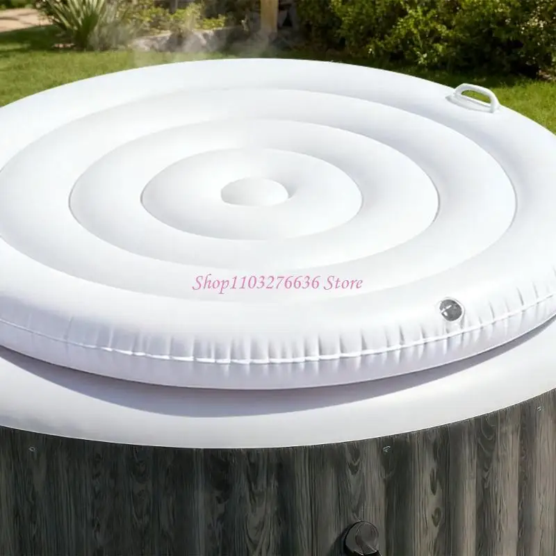 Thermische Runde Poolabdeckung 4,75 Fuß Durchmesser Outdoor-Spa-Whirlpool-Zubehör mit Verstärkter Aufblasbarer Struktur Image