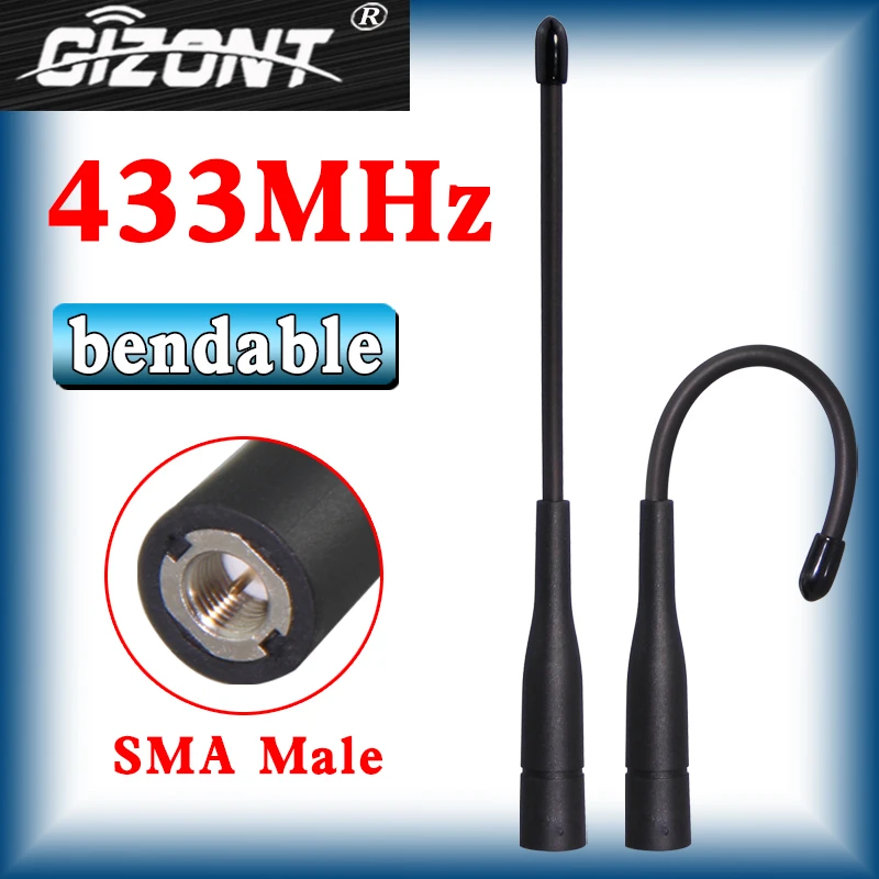 Unterstützt individuelle Anpassung, 2 Stück, 433 MHz, weiche Antenne, 433 MHz, Omni-Antenne, gerichtete 433 m IOT-High-Gain-Antenne, SMA-Stecker Image