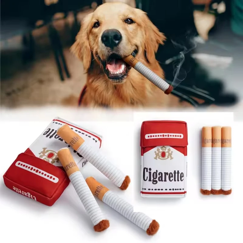 Simulierte Zigaretten-Hundespielzeuge Plüsch-Hundekauartikel Lustige Interaktive Geräusche Welpenspielzeug Kreative Hundespielzeuge mit Quietscher Haustierprodukte Image