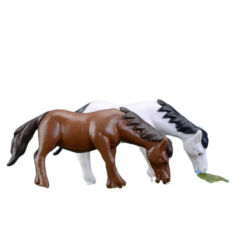 1 stücke Simulation Mini neue Ross Pony PVC Pferd Garten Figuren Puppe Moos Mikro Landschaft Dekoration Wohnkultur Image