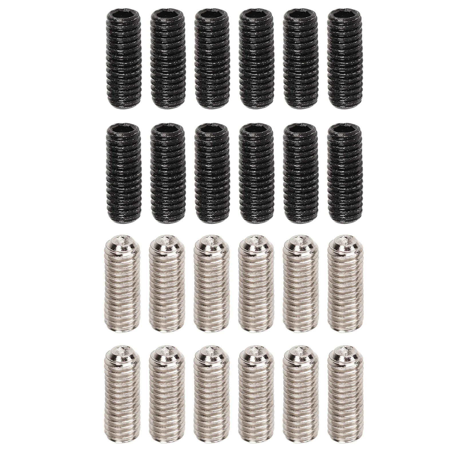 12 Stück Sattelhöhen-Einstellschrauben Metall-Einstellset für E-Gitarren-Brückenteile Zubehör Image
