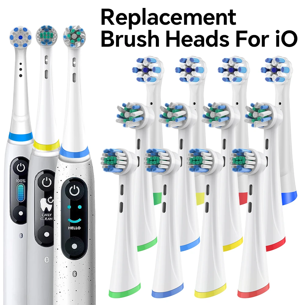 Ersatzbürstenköpfe kompatibel mit Oral B iO 2/3/4/5/6/7/7G/8/9/10 elektrischen Zahnbürsten, IO-Serie Zahnbürstenkopf-Nachfüllpackungen. Image