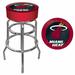 Trademark Global NBA Swivel Bar Stool Upholstered in Gray | 31 H x 20 W x 20 D in | Wayfair NBA1000-MH