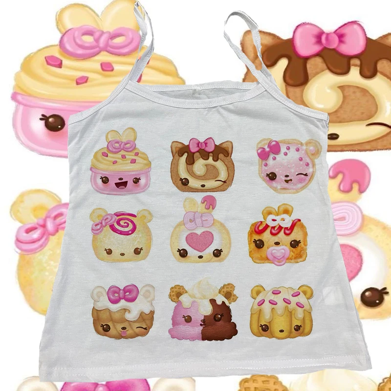 Women's T-shirt Garbage Color Y2k 2000s Top Women's T-shirt 90s Clothing Retro Cartoon Girls' Clothing Gothic Cutting Top Women
