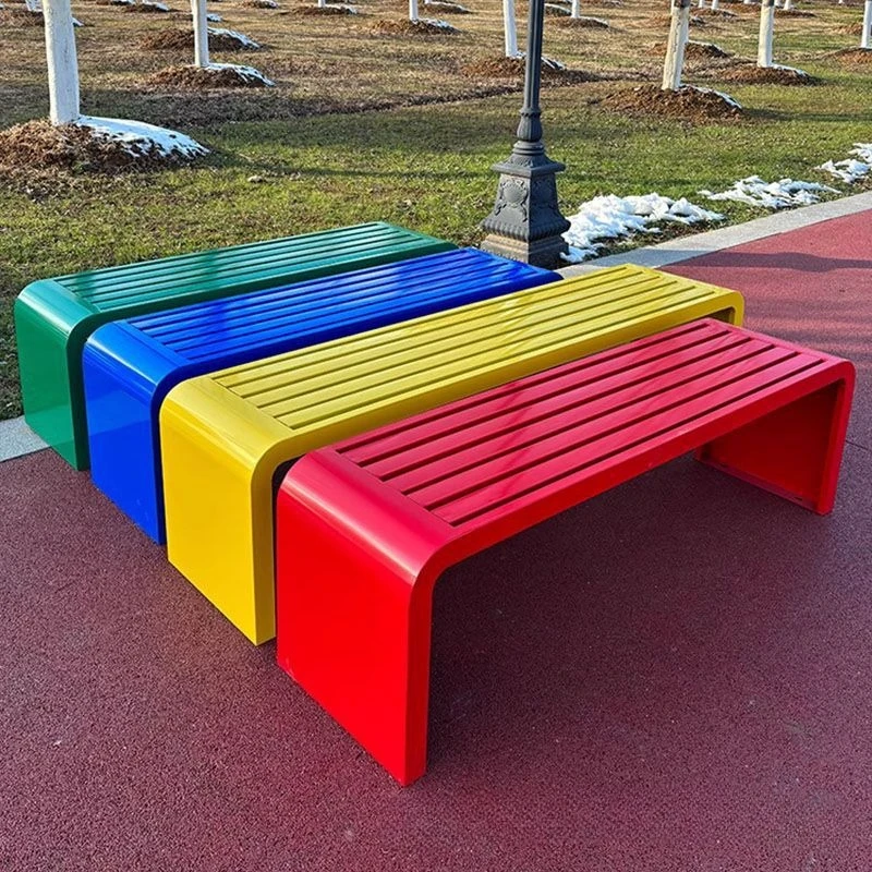 Outdoor Bench Bench Waterproof and Rust-proof Outdoor Courtyard Leisure Strip Row Chair Shopping Mall Garden Square Rest