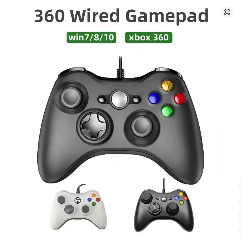 For Xbox 360 Wired Game Controller USB Wired Joystic Gamepad for Microsoft Xbox 360, PC Windows 7,8,10 with Dual-Vibration Turbo