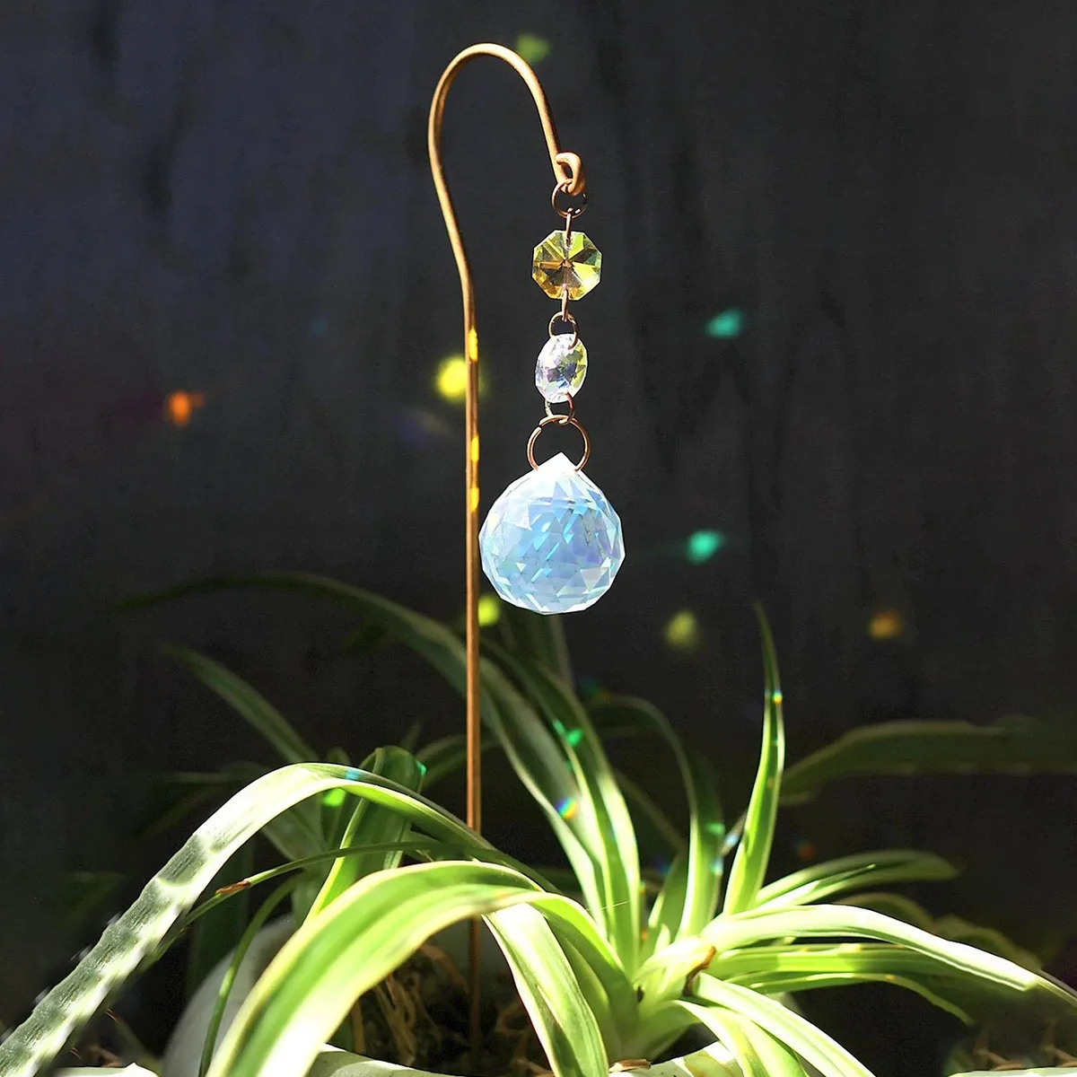 Sun Catcher Crystal Ball Flower POTS Pile Plant Stumps Potted Plants Indoor Outdoor Hanging Outdoor Garden Lawn Decoration