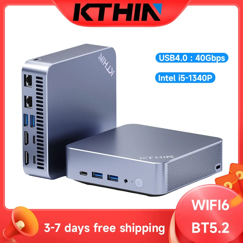 Mini PC Computer i5-1340P WIFI6 BT5.2 Mini Gaming PC 2.5G LAN USB4.0 DDR5 4800MHz PCIe SSD Mini Desktop Computer/ OpenClaw