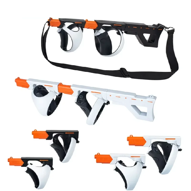 VR Gunstock for PlayStation VR2 Magnetic Suction Game Controller Gun Stock for PS VR2 Games with Shoulder Strap