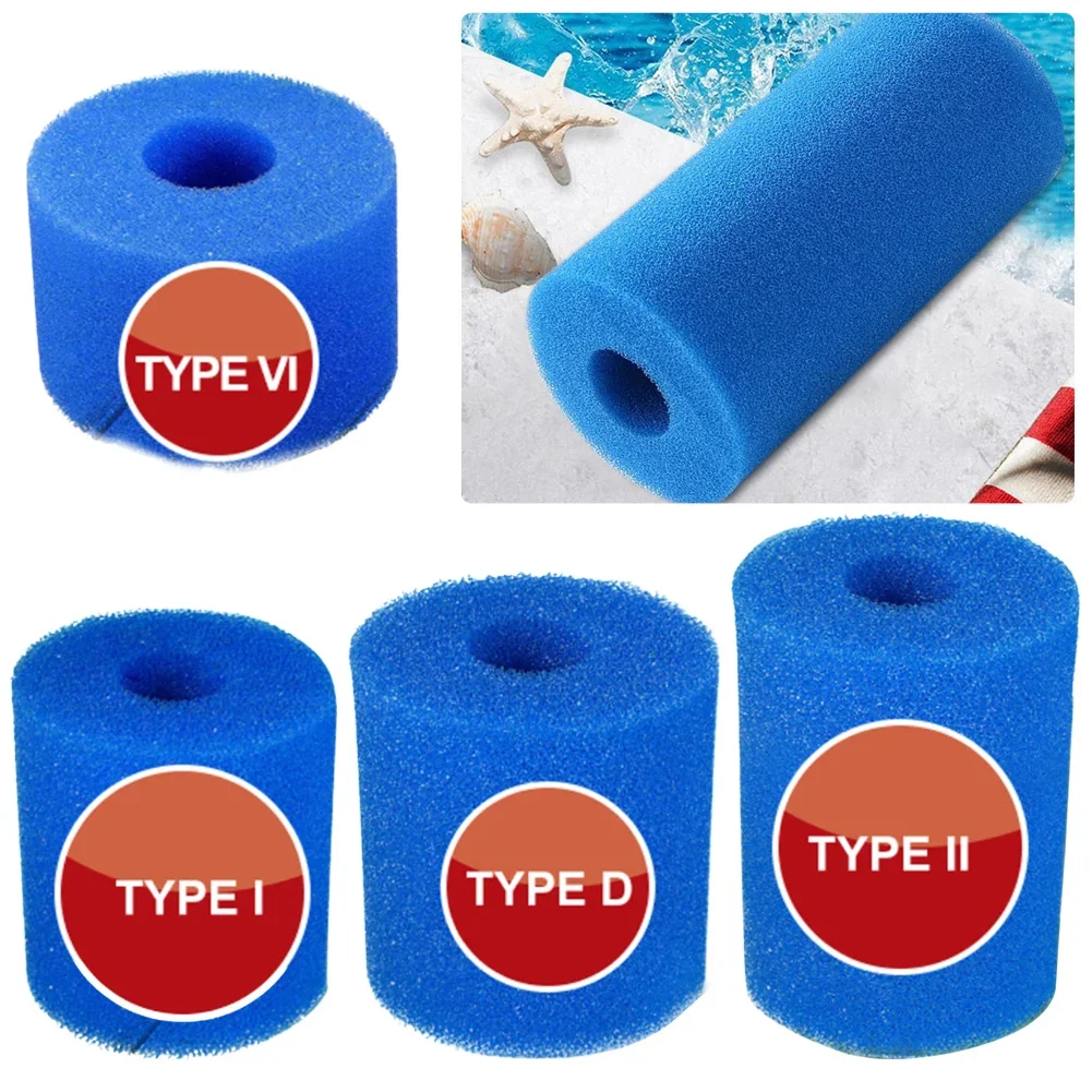 Cartouche d'éponge de filtre de piscine pour pompe de piscine de Type I/II/VI/D, mousse de filtre de piscine, nettoyant de piscine, mousse réutilisable et lavable