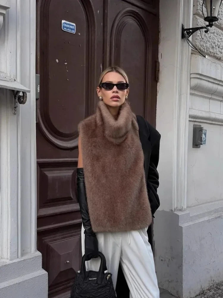 Manteau en fausse fourrure pour femme, veste en fausse fourrure d'hiver, veste courte en fausse fourrure de vison, veste en fausse fourrure artificielle, veste en fausse fourrure de printemps, veste en fausse fourrure moelleuse pour femme
