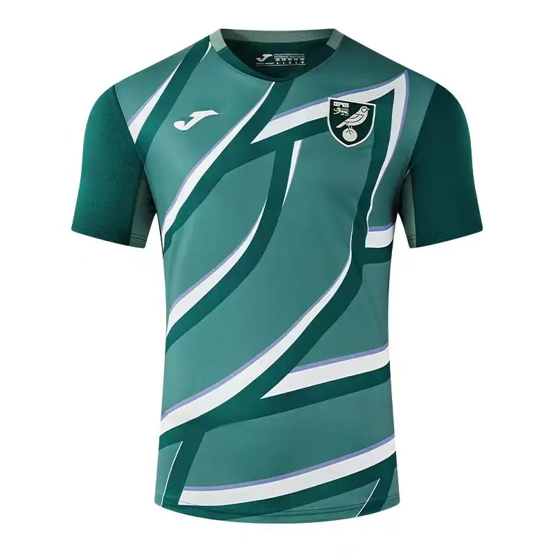 [Personnalisable] Maillot d'entraînement à manches courtes Joma Édition Troisième Joueur Norwich Domicile & Extérieur Saison 25/26 Séchage Rapide
