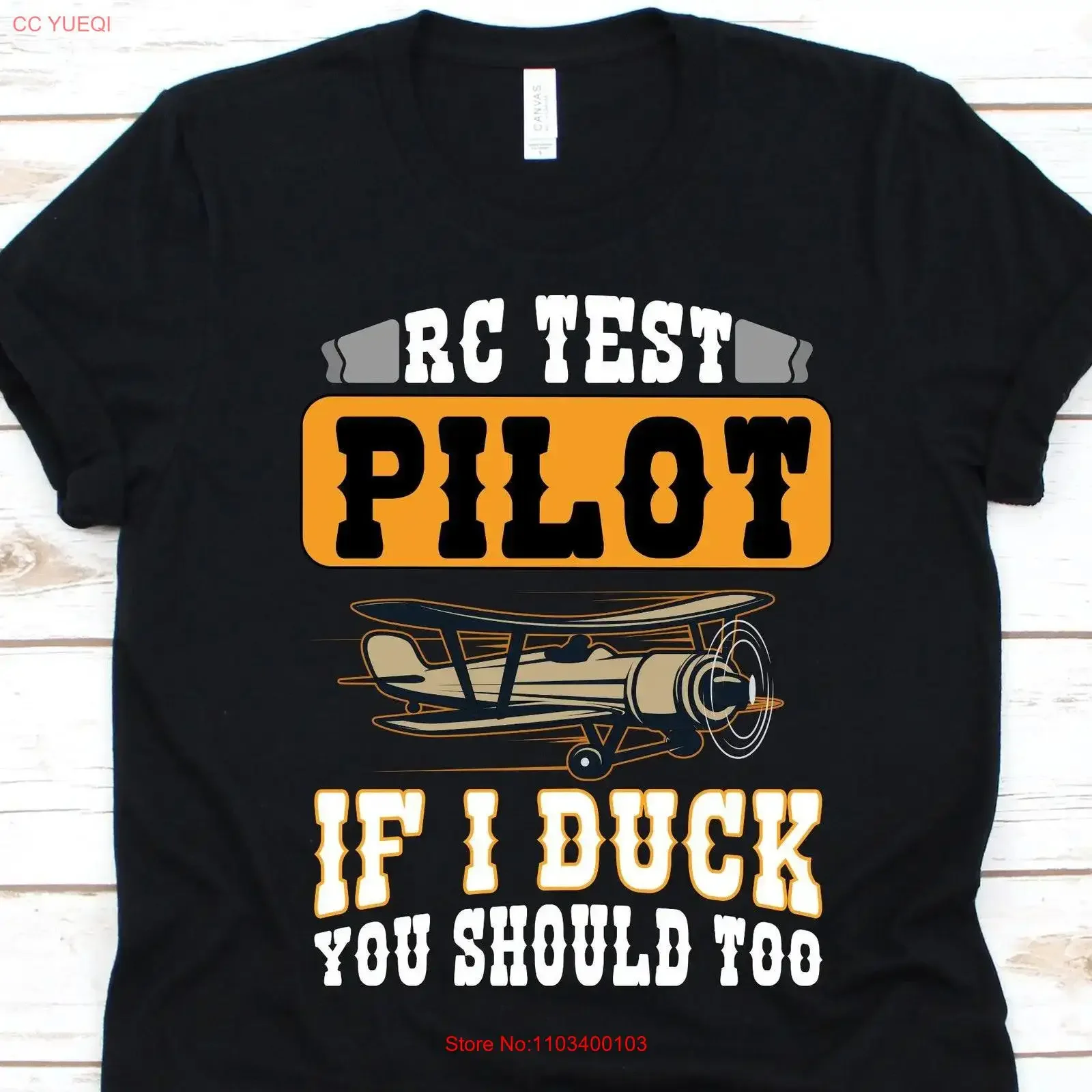 RC Test Pilot If I Duck T-Shirt Flugzeug Ferngesteuertes Flugzeug Funkgesteuerte Flugdrohne Vintage Washed Stylisch Lässig