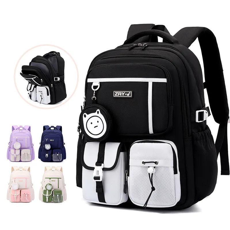 Sacs d'école pour enfants, sacs à dos légers pour adolescents, garçons et filles, sacs d'école pour collégiens, sacs d'école pour enfants, étudiants, grande capacité, 3-9 ans