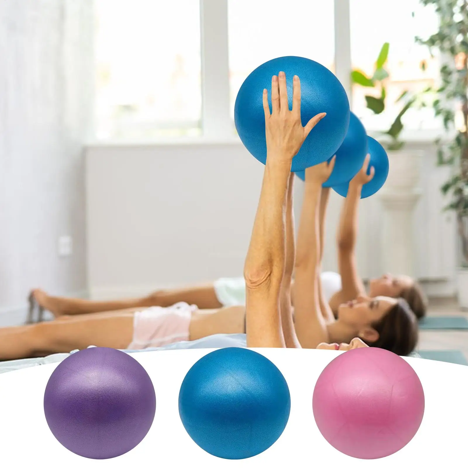 15CM Yoga Pilates Ball Übungsball Gymnastik Fitness Balance Gym Indoor Training Mini-Bälle Kleine Therapiebälle zur Verbesserung der Körperkoordination Image