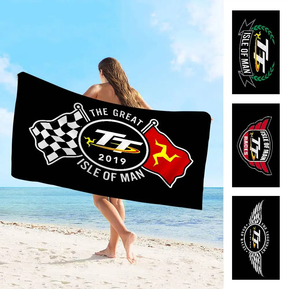 Motorrad I-Isle Of Man TT Anime Strand Schwimmen Handtuch Weichen, Saugfähigen Waschlappen Kinder Geschenke Für Kinder Reisen Camping gym