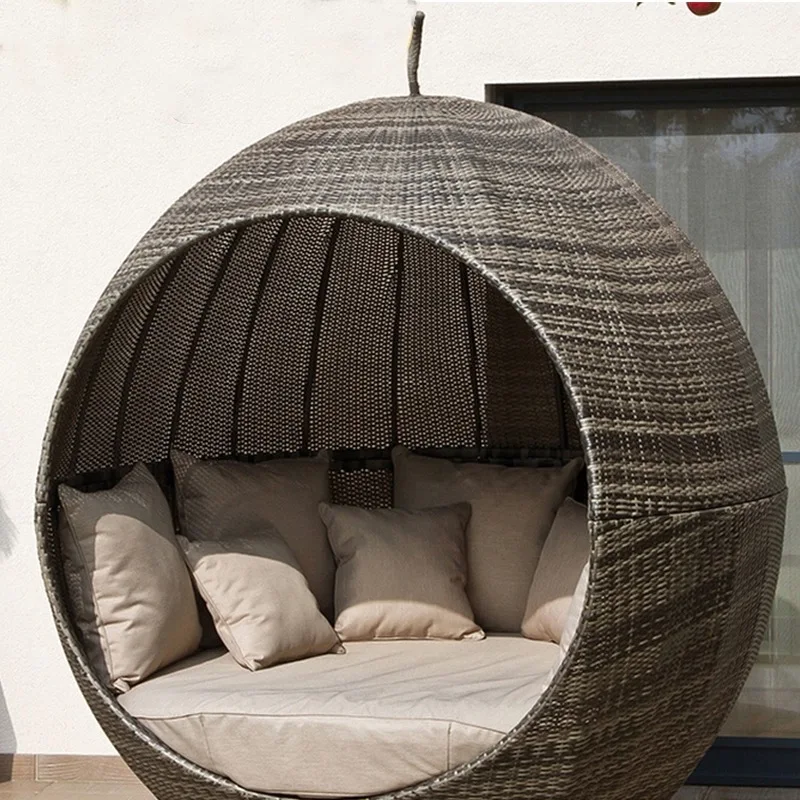 Leisure Lazy Sofa Bird's Nest Chair Rattan Double Rattan Chair Garden Garden Balcony Network Red Creative Furniture Round Chair
