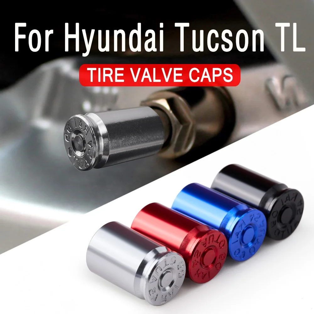 Auto-Radventilkappen Reifenventilabdeckungen Staubdicht Wasserdicht 4 Stück Für Hyundai Tucson TL 2015~2021 Zubehör Image