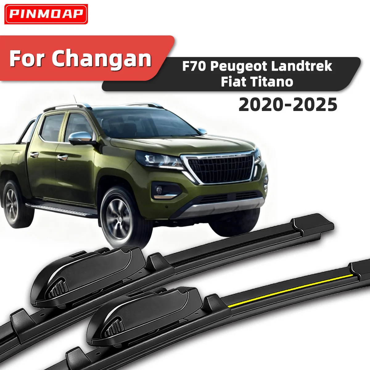 2 Stück Frontscheibenwischer Passend für Changan F70 Peugeot Landtrek Fiat Titano 2020-2025 Auto Windschutzscheiben-Zubehör 2024 Image
