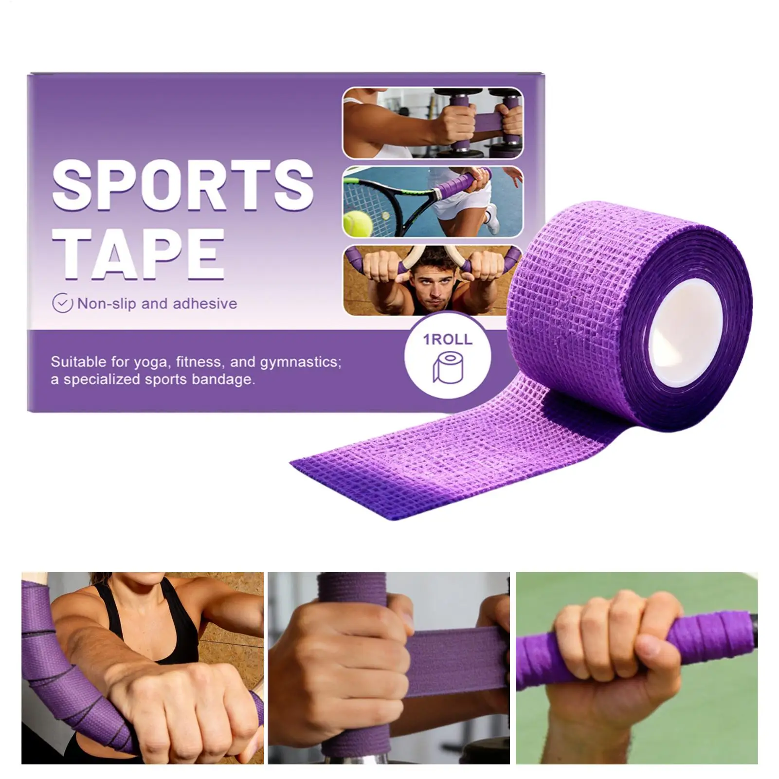 Tennisschläger-Griffband Rutschfestes Klebeband Sport-Stoffband Elastische Gaze Medizinische Bandage für Heim- und Outdoor-Training Gewichtheben Image