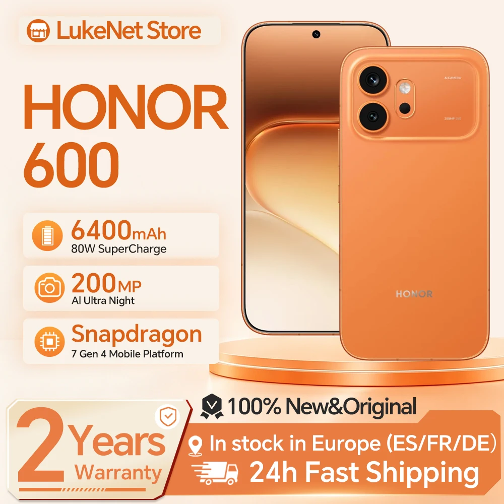 HONOR 600 5G Smartphone EU-Version 200MP AI Ultra-Nachtkamera 6400mAh Snapdragon 7 Gen4 AI-Taste 6,57" AMOLED 80W Superladung Image