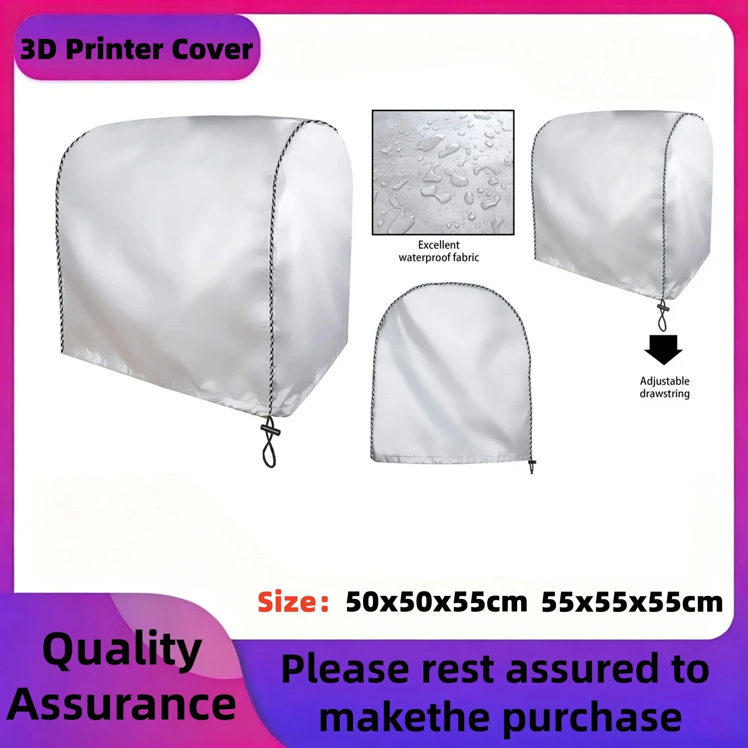 Wasserdichte Staubschutzhülle für 3D-Drucker, 420D Oxford-Stoff Schutzhülle für Creality für Ender 3 und für Ender 3 Pro Image