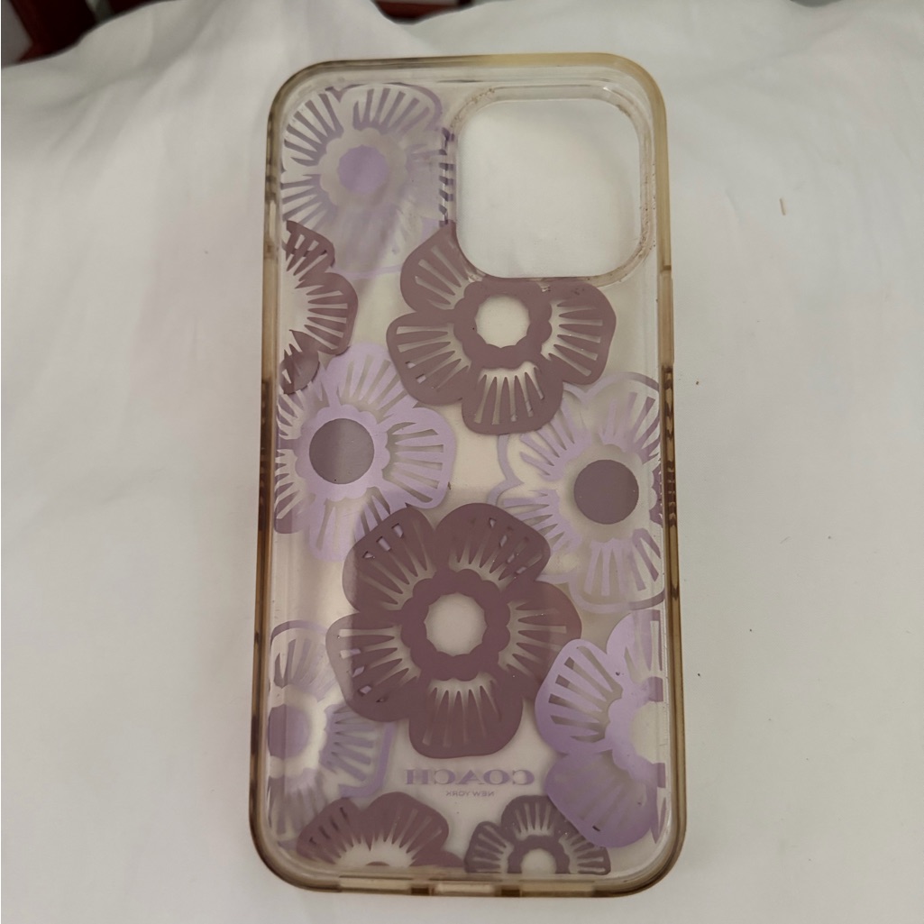 Coach Cell Phones & Accessories | Coach Floral Cell Phone Case - Purple And White | Color: Purple | Size: Iphone 13 Pro Max