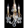 Elegant Lighting Lillie 10 Inch 3 Light Mini Chandelier - 9103D10FG-RC