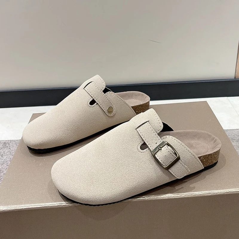Klassische Strandschuhe Herren Wildleder-Sandalen 2026 Retro Kork-Clogs Pantoffeln für Herren Mules Schuh mit Fußgewölbestütze Damen Image