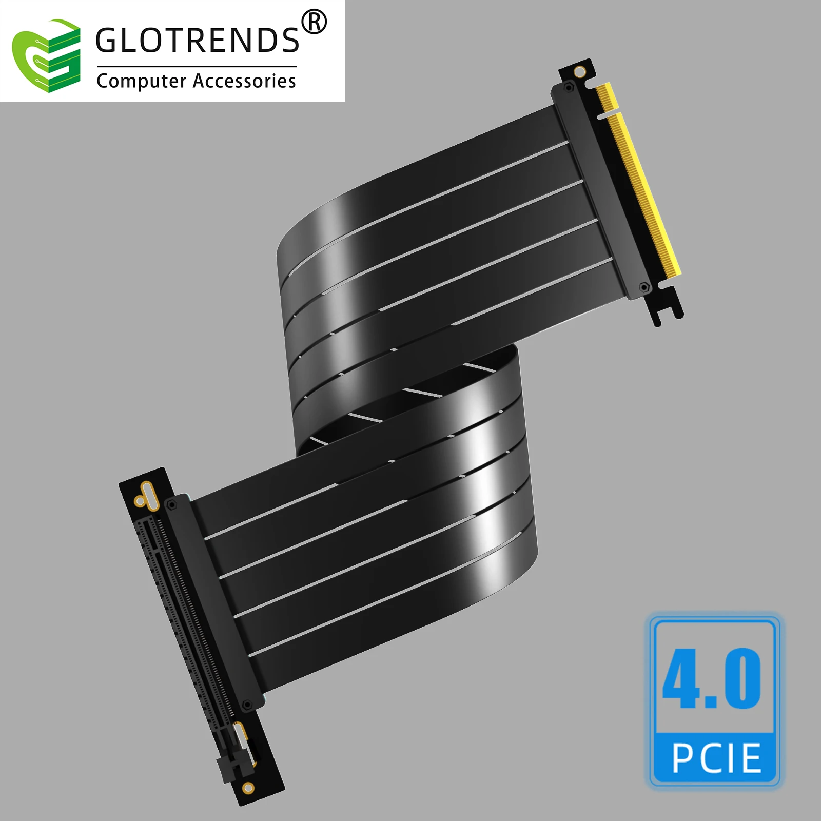 PCIE 4.0 Riser-Kabel, Kompatibel mit PCIe 4.0/3.0 GPUs, wie z.B. GeForce RTX 40/30 Serie und AMD Radeon RX7000/RX6000 Serie Image