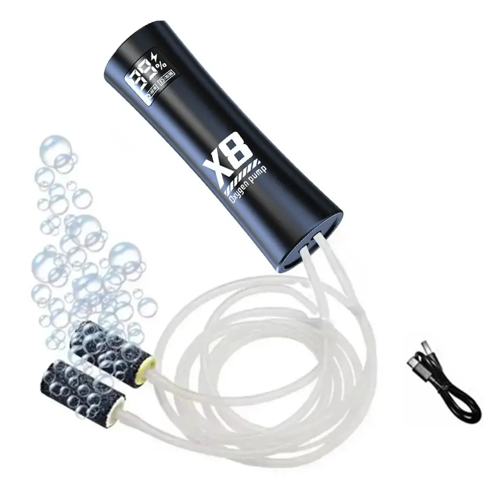 Angeln Sauerstoff Pumpe Luftpumpe USB Aufladbare Luft Bubbler Aquarium Belüfter Dual-Zweck Wasser Pumpe Oxygenator Angeln Ausrüstung Image