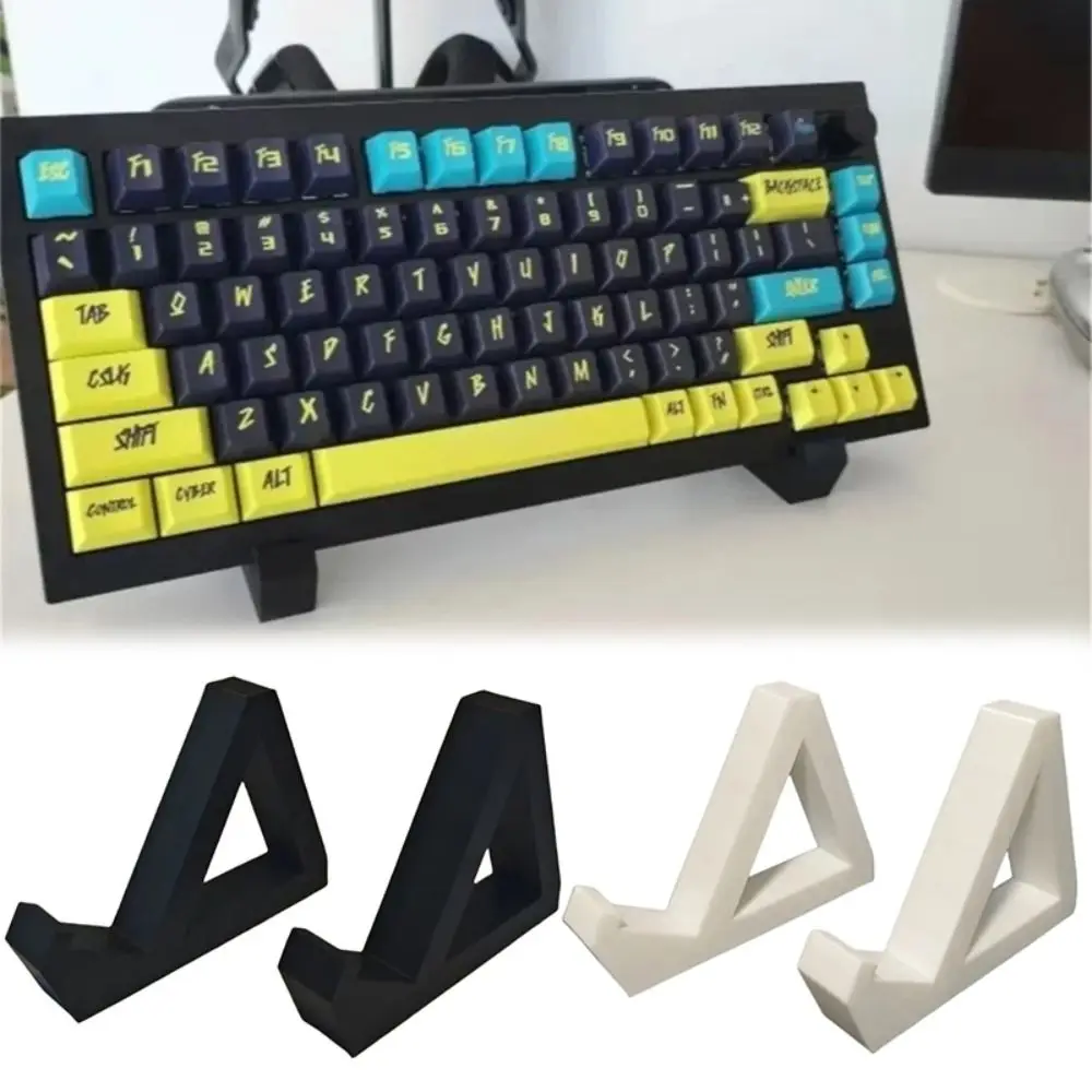 2Pcs Praktische Kunststoff Tastatur Display-ständer Anti-Slip 3D Druck Tastatur Halter Leichte Tastatur Lagerung Rack Image