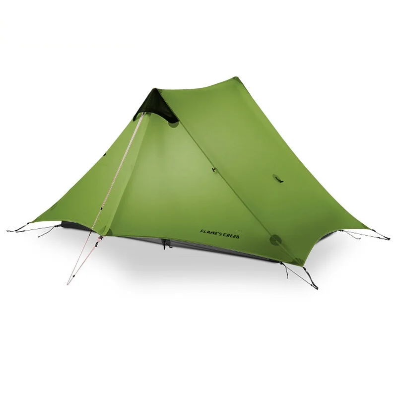 2024 Neue Version FLAME'S CREED LanShan 2-Personen-Outdoor-Ultraleicht-Campingzelt 3-Jahreszeiten-Professionelles 15D-Silikon-stangenloses Zelt Image
