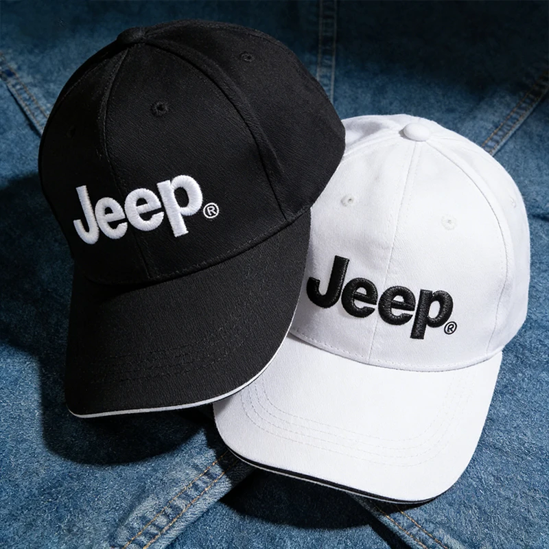 JEEP Logo Hut Sonnenschutz Breiter Krempe Entenschnabel Hut Baseball Kappe Für Jeep Renegade Wagoneer Avenger Recon Wrangler JK Gladiat Image