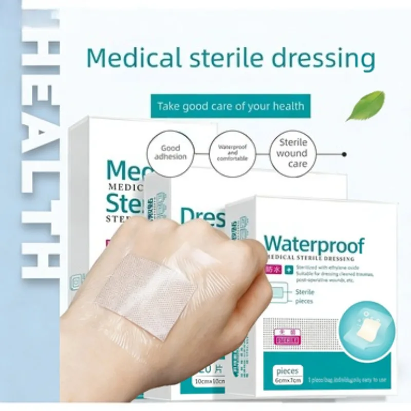 Steriler Transparenter Wasserdichter Wundverband, Große Atmungsaktive Klebebandagen für Dusche Postoperative Nabelpflege Schutzpflaster Image