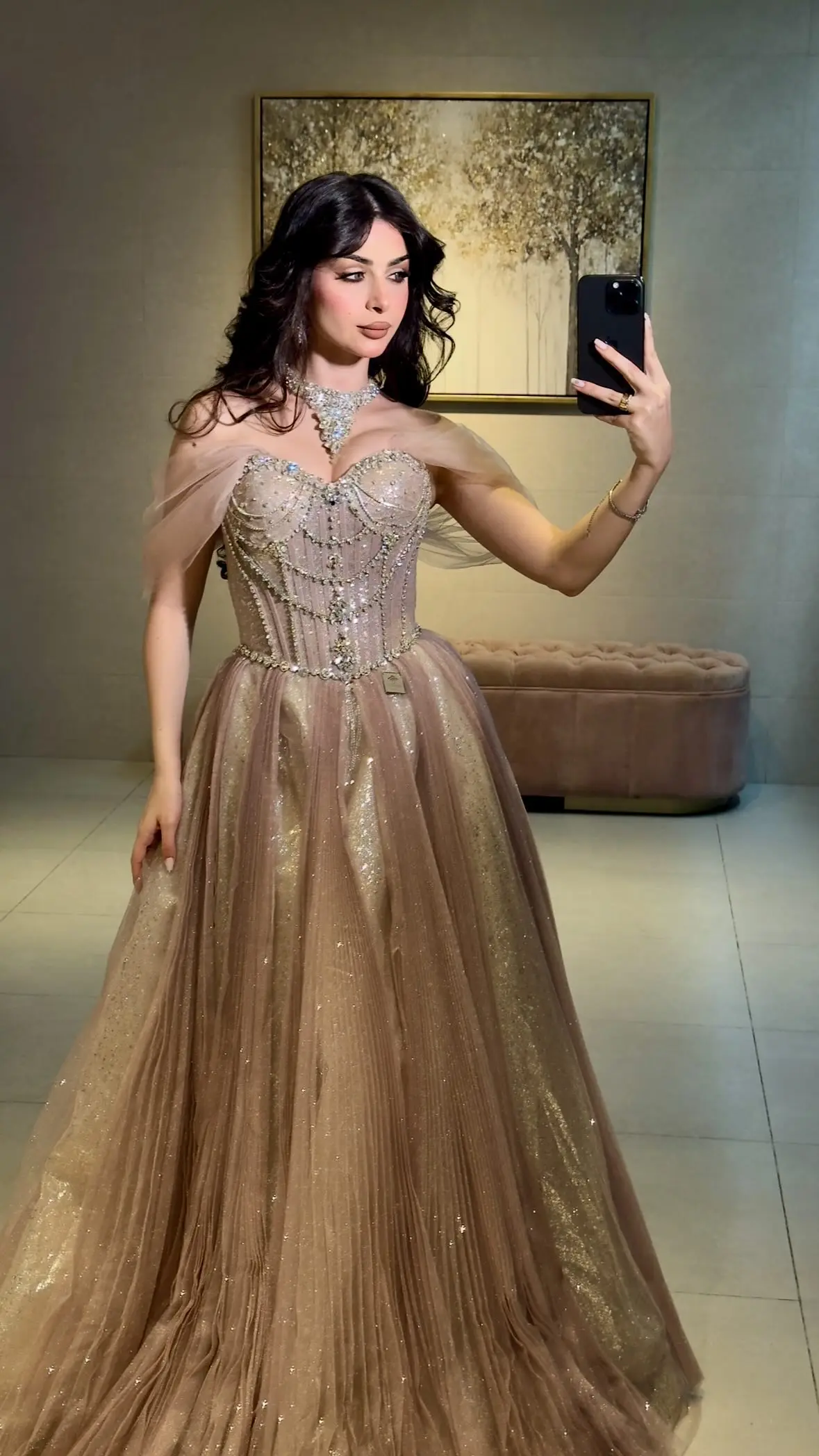 Shining Lace Crystal Beads Off-the-shoulder Fishbone Corset A-Line Evening Dress Formal Occasion Gown Party Customized