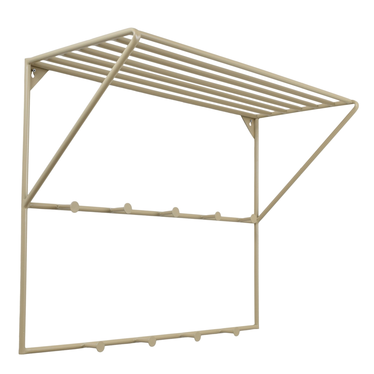 LOFT42 Jasmin Garderobenständer – Beige – Metall – 9 Haken – 60 x 80 x 32 Image