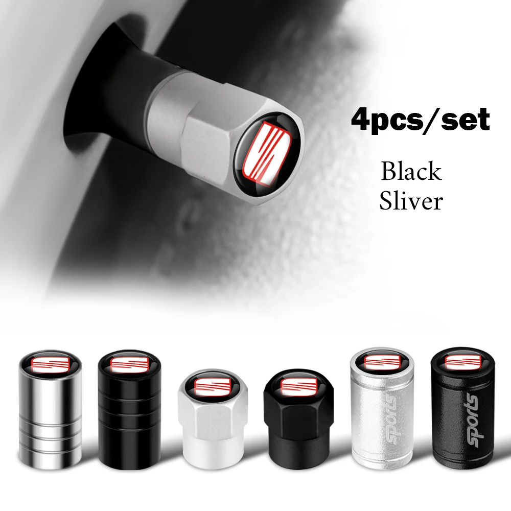 4 Stück Metall-Reifenventilkappen für Seat Mk3 5f 1p Ibiza 6l 6j Arosa Ateca Altea FR Arona Cupra Exeo Tarraco Image